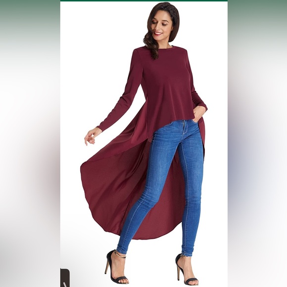 Long sleeve high low tunic blouse! NWOT! - Picture 3 of 9